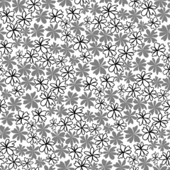 Black and white repeating flower background