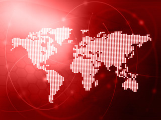 world map technology-style