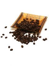 coffee seeds on dish