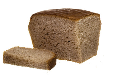 Bread isolated on white