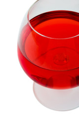 Macro of wine glass