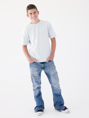 Obraz premium Teenage boy smiling