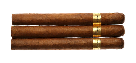 Havana Cigars Set Isolated on White