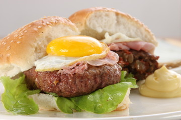 homemade burgers