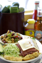 Corned Beed Sandwich at a Deli