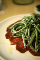 Beef Carpaccio and Green String Beans