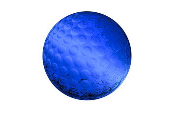 Golfball aus blauem Glas