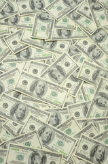 US one hundred dollar bills background
