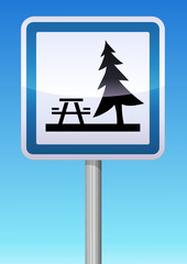 Panneau de signalisation aire de pique-nique © Onidji