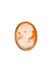 Orange and White Cameo