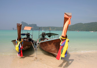 Long tail boats,Phi Phi Island, Thailand