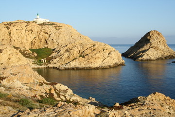 Fototapeta na wymiar Corse Corsica Phare Ile Rousse mediterranean mediterranee