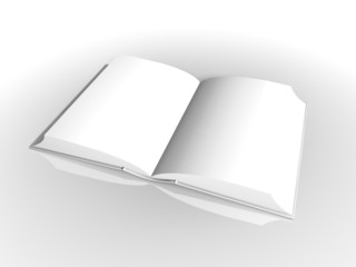 Books on isolated white background