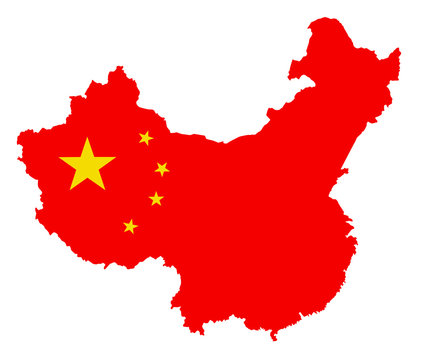 china karte fahne map