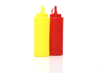 mustard and ketchup bottle