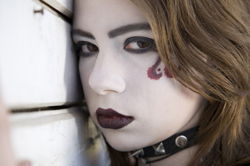 Close-up Portrait Of Gothic Girl