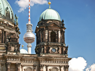 berlin skyline,alt und neu,berliner dom,fernsehturm