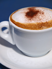 tägliche ritual, kaffeegenuss, morgen cappuccino