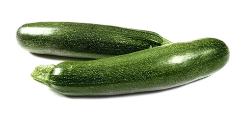 zucchinis isolated on white background