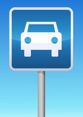 Panneau de signalisation route à accès réglementé