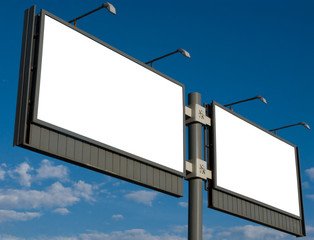 Outdoor advertising billboard with blank space for text