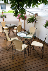 Summer cafe terrace