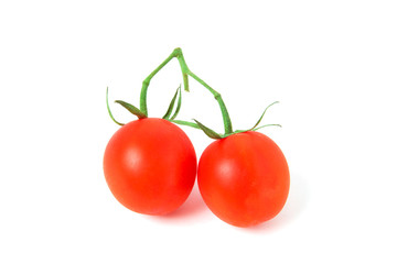 Two ripe tomatos isolated