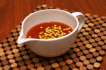 tomato soup with croutons
