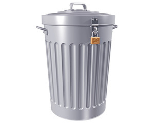 Locked Trashcan