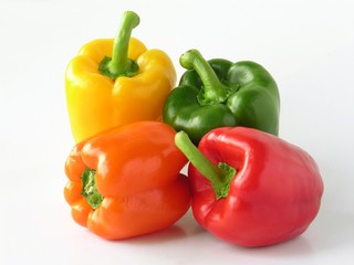 multicolor hulls of paprica fruits