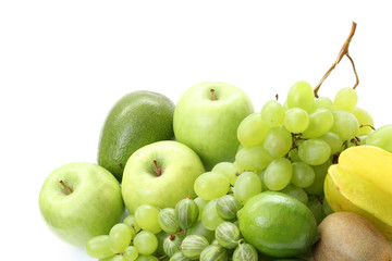 Naklejka na ściany i meble various green fruits