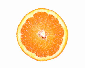 orange slice isolated on white background