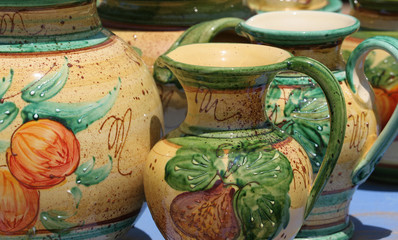 Colorful ceramics on the French Riviera