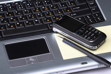 laptop, phone, business technology