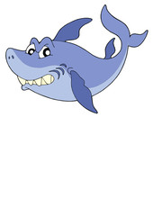 Cute smiling shark vector illustration