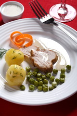 Roasted turkey fillet with vegetables
