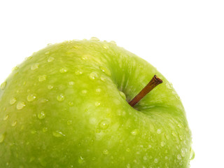 Fresh green apple part