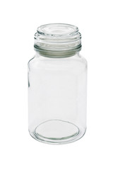 Empty glass jar with lid