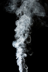 smoke on black