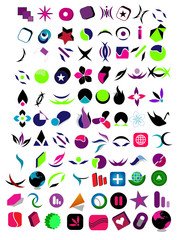Large set Of Unique & modern vector logos