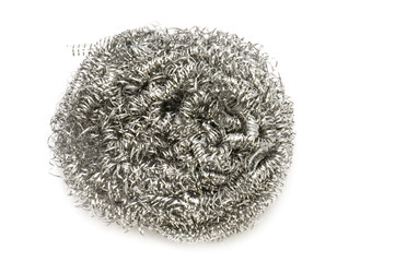 metal sponge on white
