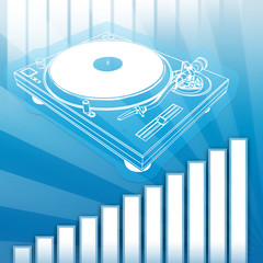 platine DJ volume bleu