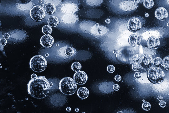 Water drop and bubbles,  background