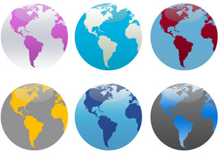 World Globe - America View 2