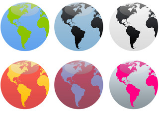 World Globe - America View