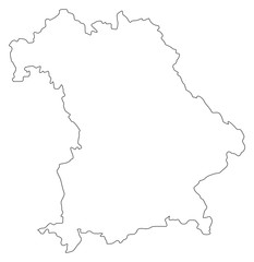 bayern karte umriss bavaria map
