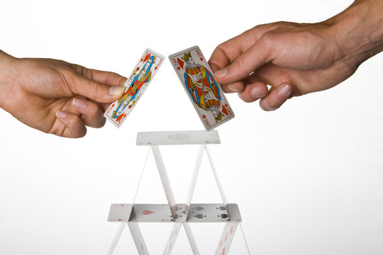 Building of a house of cards