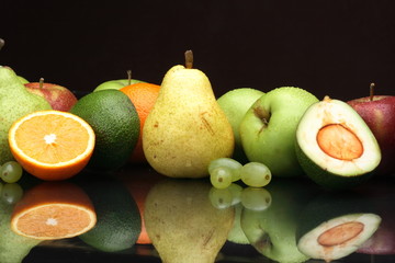 Fototapeta na wymiar The various fruit useful to health, still-life