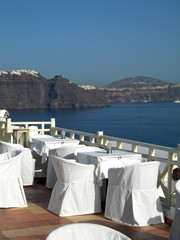 restaurant caldera view santorini greek islands