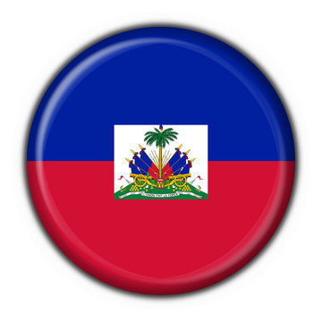 haiti button flag round shape